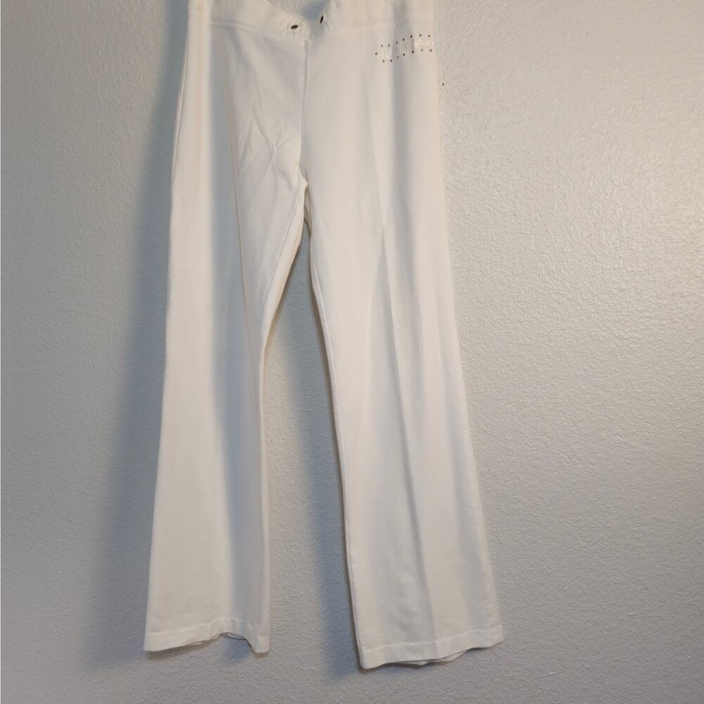 Vertigo Paris Active Wear white Pants women Size M 95% Cotton 5% Spandex